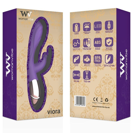 WOMANVIBE - VIBRATEUR RECHARGEABLE EN SILICONE VIORA FEMME - 7eme ciel