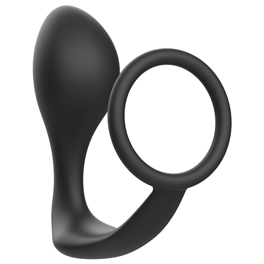 ADDICTED TOYS - PLUG ANAL AVEC ANNEAU EN SILICONE NOIR - 7eme ciel