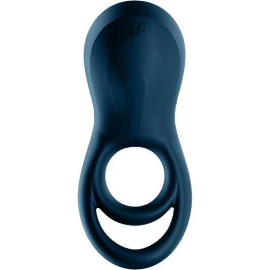 SATISFYER - APPLICATION EPIC DUO RING VIBRATOR BLEU