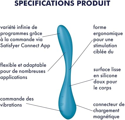 SATISFYER - VIBRATEUR MULTI G-SPOT FLEX 5 BLEU