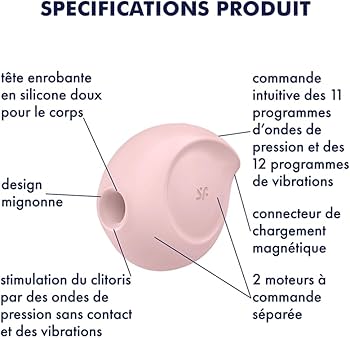 SATISFYER - STIMULATEUR ET VIBRATEUR D'IMPULSIONS D'AIR SUGAR RUSH ROSE - 7eme ciel