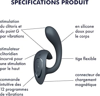 SATISFYER - G FOR GODDESS 1 VIBRATEUR RABBIT GRIS FONC?