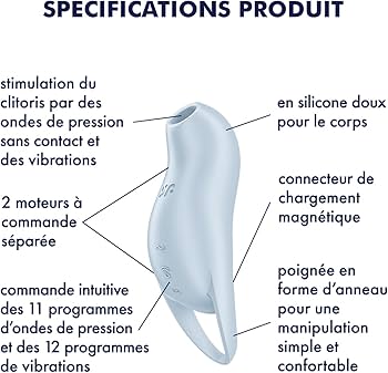 SATISFYER - POCKET PRO 1 STIMULATEUR DE CLITORIS BLEU CLAIR