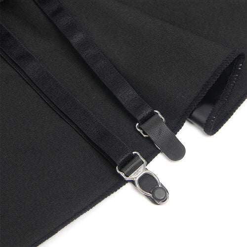 SUBBLIME - 957704 ROBE EN CUIR À FERMETURE ÉCLAIR EN DENTELLE NOIRE S/M