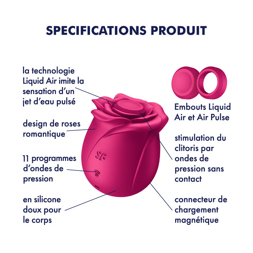 SATISFYER - AIR PULSE VIBRATEUR FLEUR CLASSIQUE PRO 2 - 7eme ciel