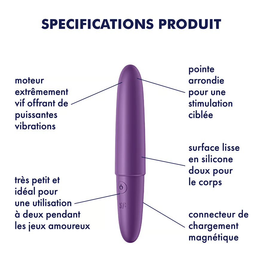 SATISFYER - ULTRA POWER BULLET 6 VIOLET