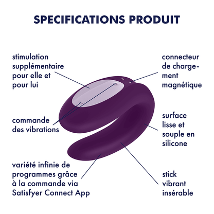 SATISFYER - PARTNER TOY VIBRATOR STIMULANT LES DEUX PARTENAIRES