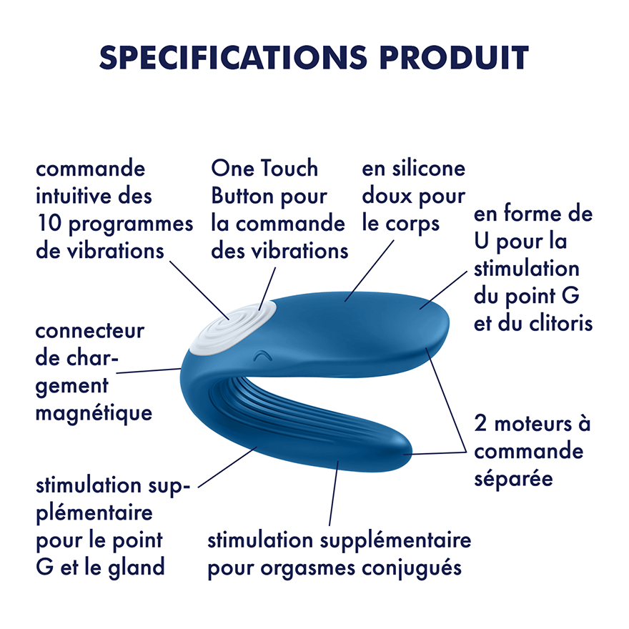 SATISFYER - PARTNER TOY WHALE VIBRATOR STIMULANT LES DEUX PARTNERS ÉDITION 2020