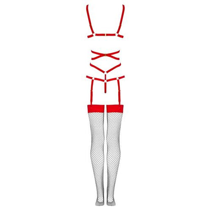 LIVCO CORSETTI FASHION - THIARA LC 20213 ENSEMBLE CORPS + BAS ROUGE S/M