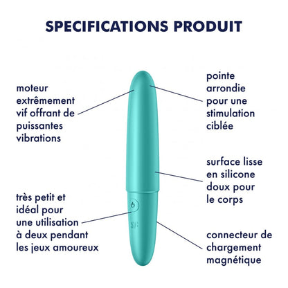 SATISFYER - ULTRA POWER BULLET 6 TURQUOISE