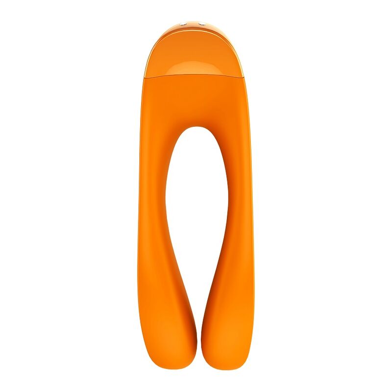 SATISFYER - VIBRATEUR  DOIGTS CANDY CANE ORANGE - 7eme ciel