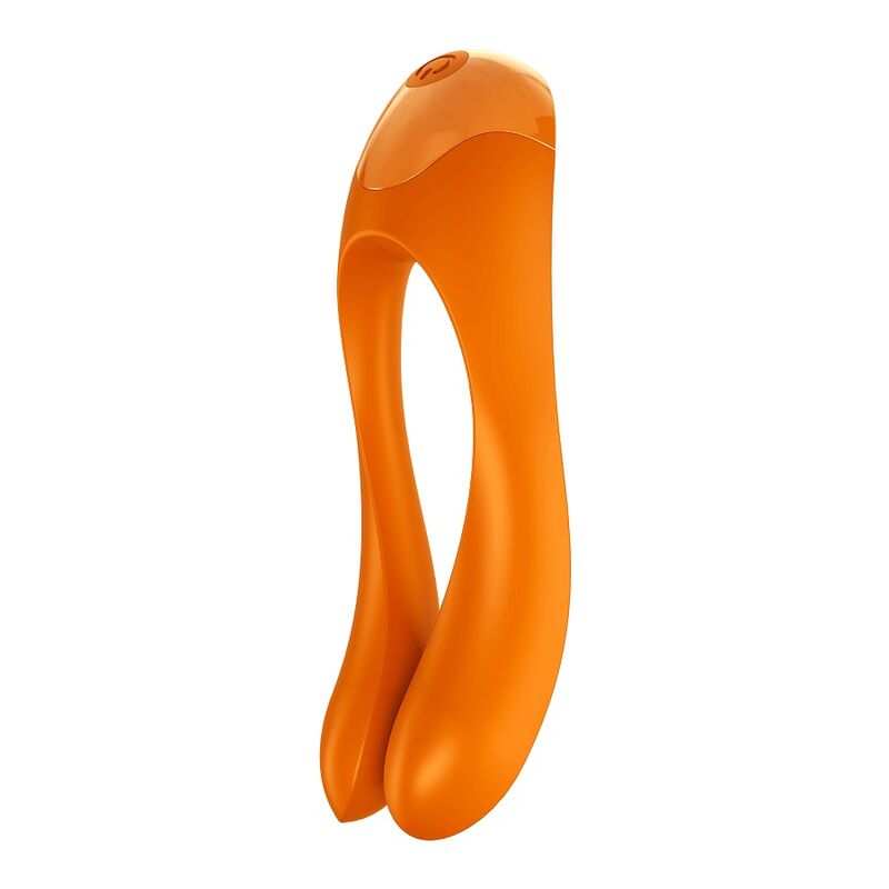 SATISFYER - VIBRATEUR  DOIGTS CANDY CANE ORANGE - 7eme ciel