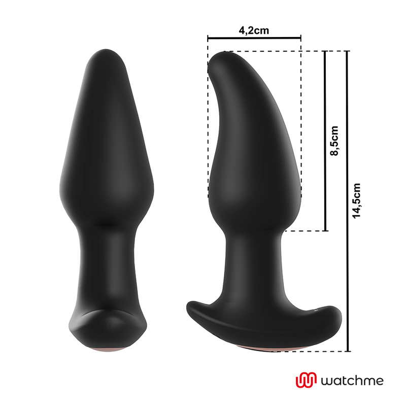 ANBIGUO - VIBRATEUR ANAL PLUG TÉLÉCOMMANDE WATCHME AVEC ROTATION DES PERLES AMADEUS - 7eme ciel