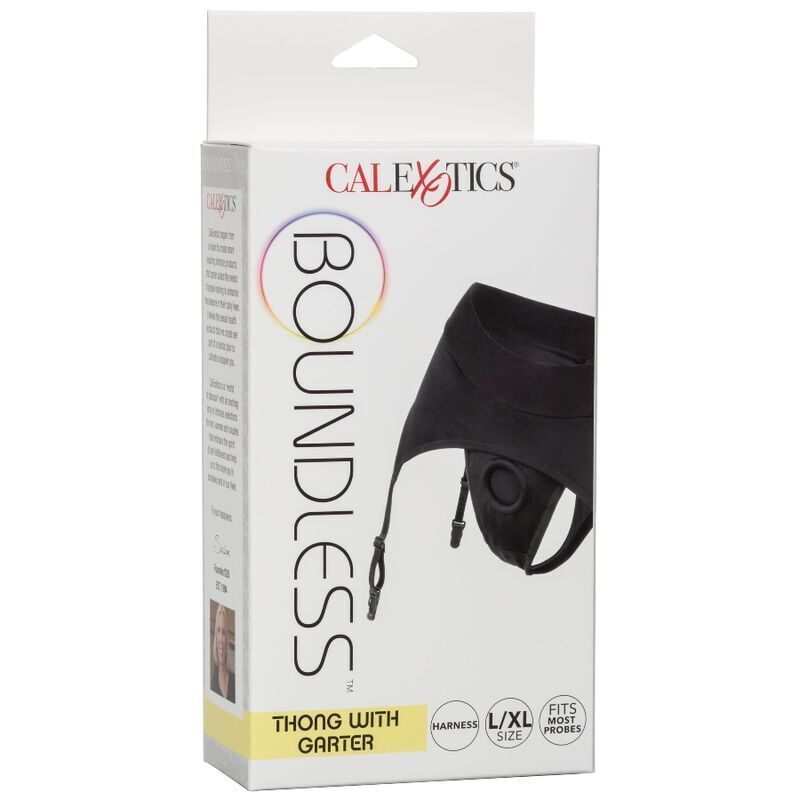 CALEXOTICS - BOUNDLESS STRING AVEC JARRETIÈRE S/M - 7eme ciel