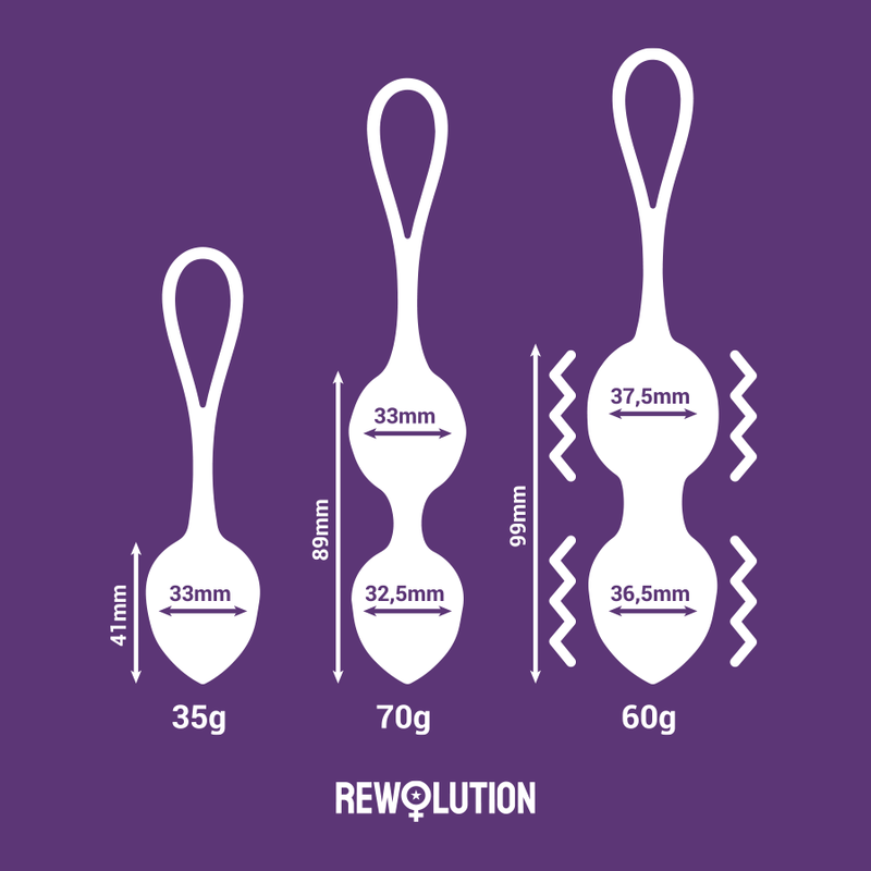 REWOLUTION - REWOBEADS BALLES VIBRANTES TÉLÉCOMMANDE AVEC TECHNOLOGIE WATCHME - 7eme ciel