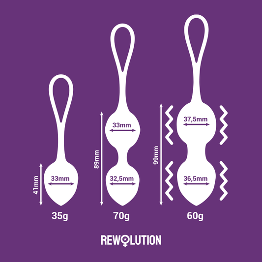 REWOLUTION - REWOBEADS BALLES VIBRANTES TÉLÉCOMMANDE AVEC TECHNOLOGIE WATCHME - 7eme ciel