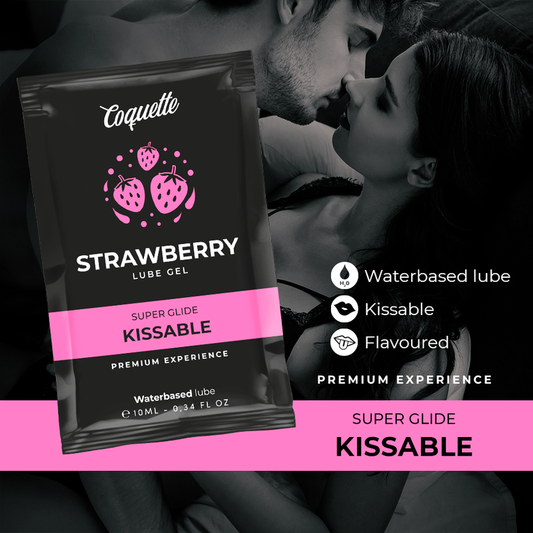 COQUETTE COSMETICS - LUBRIFIANT KISSABLE BASE DEAU DE FRAISE POCHE 10 ML - 7eme ciel