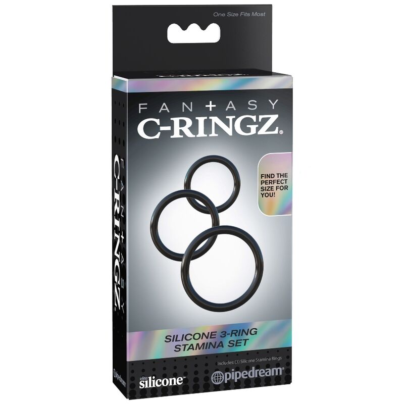 FANTASY C-RINGZ - SILICONE 3 ANNEAUX STAMINA SET - 7eme ciel