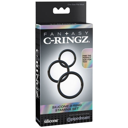 FANTASY C-RINGZ - SILICONE 3 ANNEAUX STAMINA SET - 7eme ciel