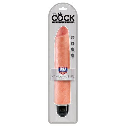 KING COCK - VIBRATEUR RIGIDE RÉALISTE 25.4 CM NATUREL - 7eme ciel