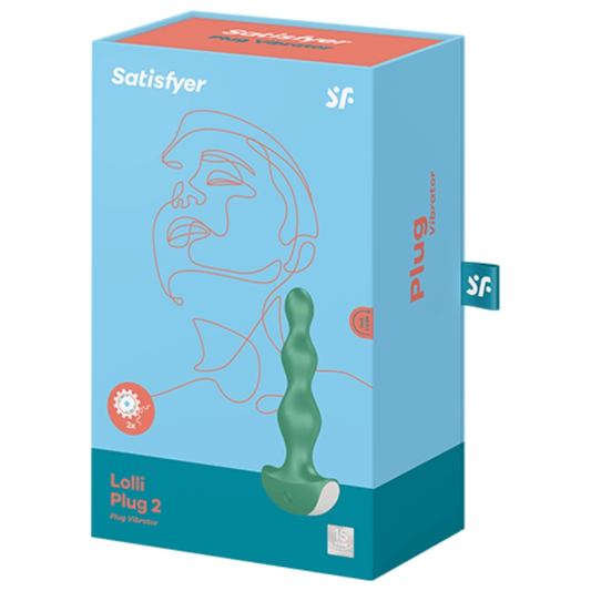 SATISFYER - VIBRATEUR LOLLI PLUG 2 PLUG VERT - 7eme ciel