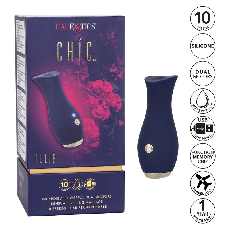 CALEXOTICS - MASSEUR CHIC TULIPE BLEU - 7eme ciel