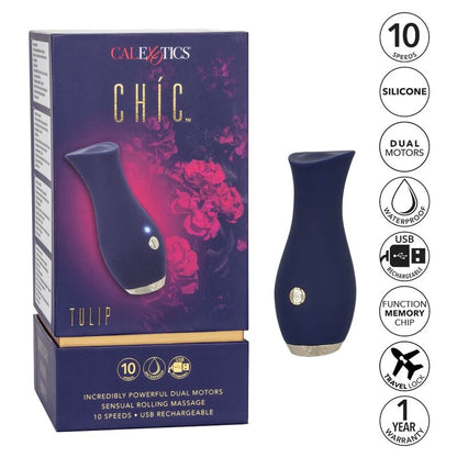 CALEXOTICS - MASSEUR CHIC TULIPE BLEU - 7eme ciel