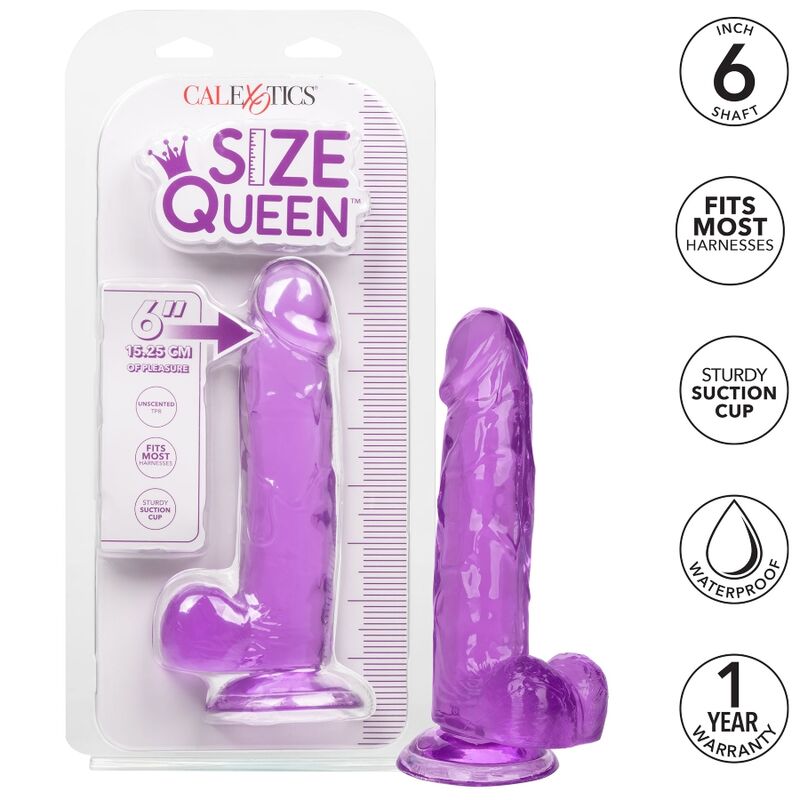 CALEXOTICS - GODE REINE TAILLE VIOLET 15.3 CM - 7eme ciel