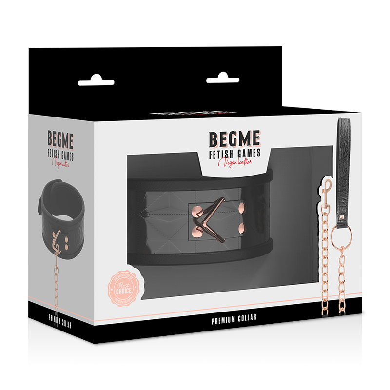 BEGME - BLACK EDITION PREMIUM COLLIER EN CUIR VEGAN - 7eme ciel