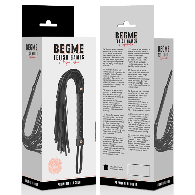 BEGME - BLACK EDITION FLOGGER EN CUIR VEGAN - 7eme ciel