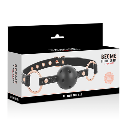BEGME - BLACK EDITION BALL GAG CUIR VEGAN - 7eme ciel