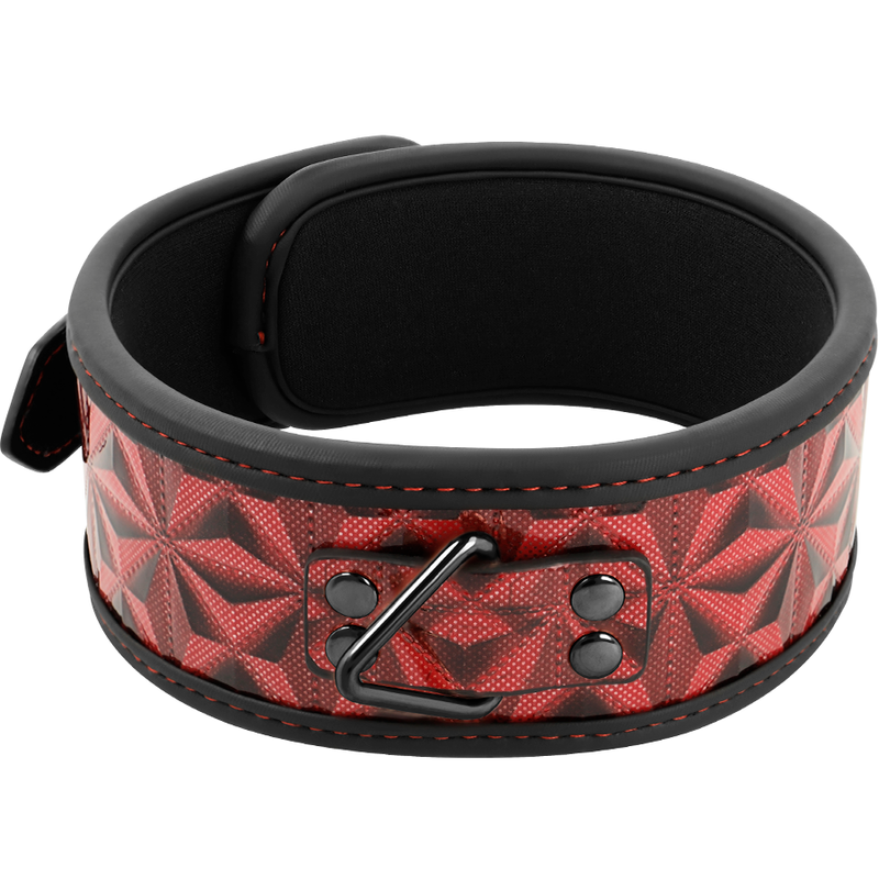 BEGME - COLLIER EN CUIR VÉGAN PREMIUM ÉDITION ROUGE AVEC DOUBLURE EN NÉOPRÈNE - 7eme ciel