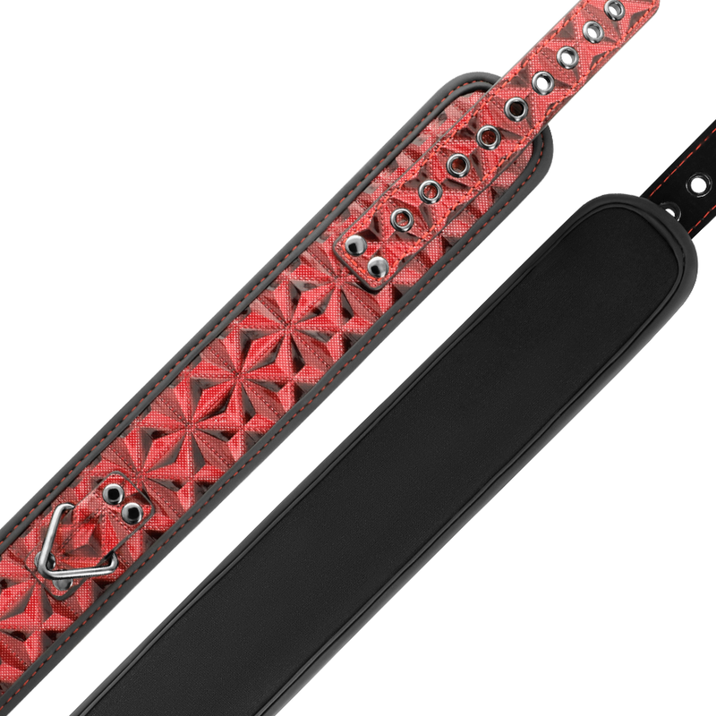 BEGME - COLLIER EN CUIR VÉGAN PREMIUM ÉDITION ROUGE AVEC DOUBLURE EN NÉOPRÈNE - 7eme ciel
