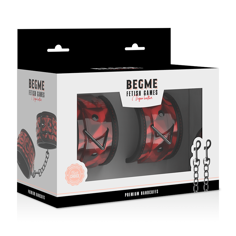 BEGME - MENOTTES PREMIUM ÉDITION ROUGE AVEC DOUBLURE EN NÉOPRÈNE - 7eme ciel