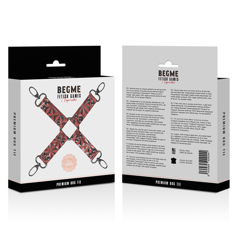 BEGME - CRAVATE DE PORC EN CUIR VÉGAN PREMIUM ÉDITION ROUGE - 7eme ciel