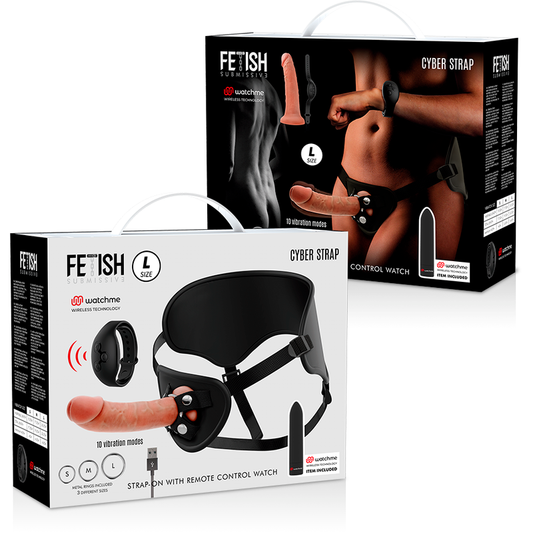 FETISH SUBMISSIVE CYBER STRAP - HARNAIS AVEC GODE ET TÉLÉCOMMANDE BULLET TECHNOLOGIE WATCHME L - 7eme ciel