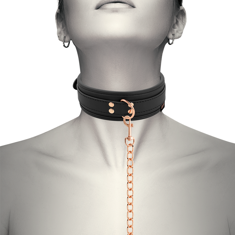 COQUETTE CHIC DESIRE - COLLIER FANTAISIE EN CUIR VÉGAN AVEC BRACELET ET DOUBLURE EN NÉOPRÈNE - 7eme ciel