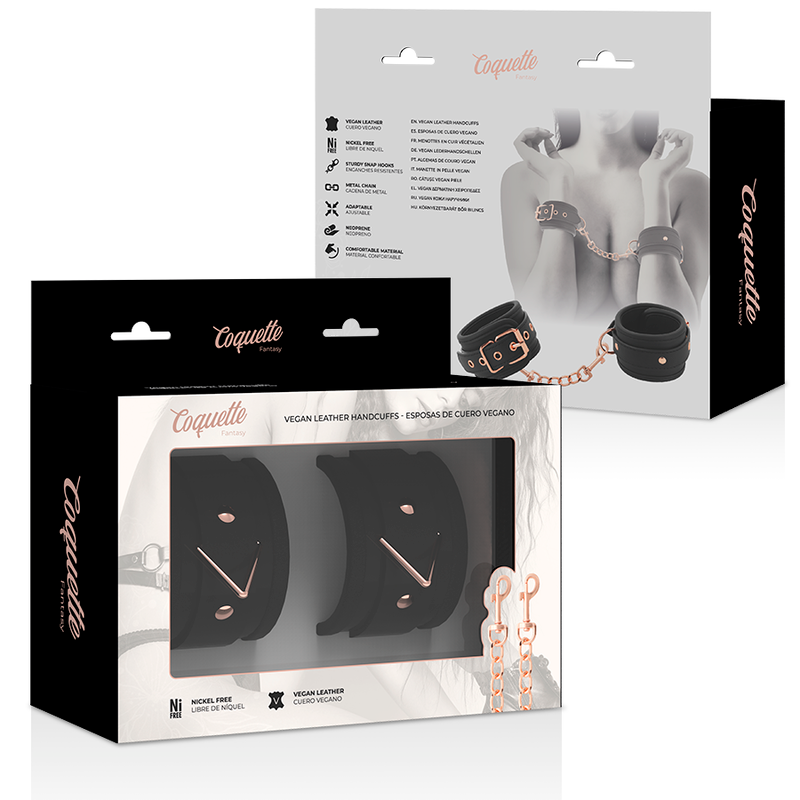 COQUETTE CHIC DESIRE - MENOTTES FANTASY EN CUIR VÉGAN AVEC DOUBLURE EN NOPRÈNE - 7eme ciel