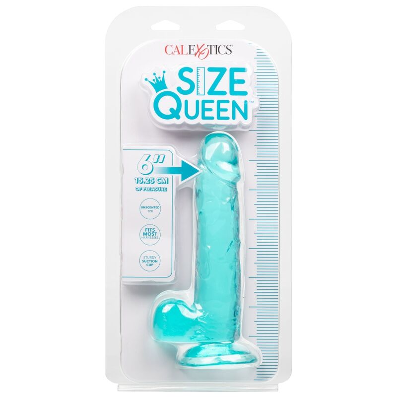 CALEXOTICS - GODE TAILLE REINE BLEU 15.3 CM - 7eme ciel