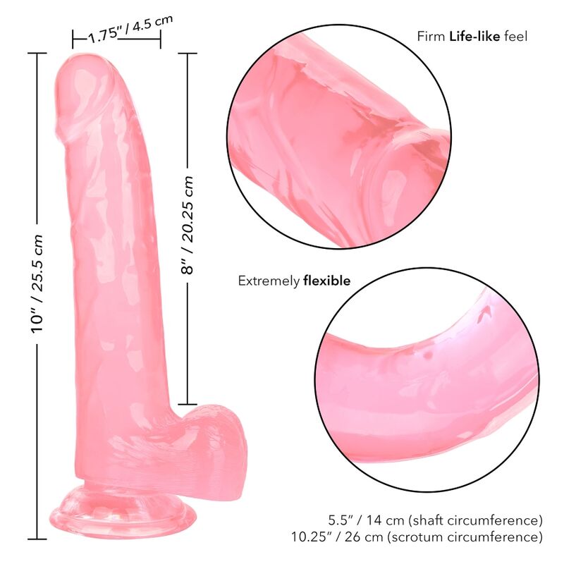 CALEXOTICS - GODE REINE TAILLE ROSE 20.3 CM - 7eme ciel