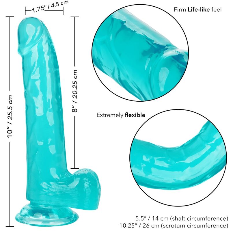 CALEXOTICS - GODE TAILLE REINE BLEU 20.3 CM - 7eme ciel
