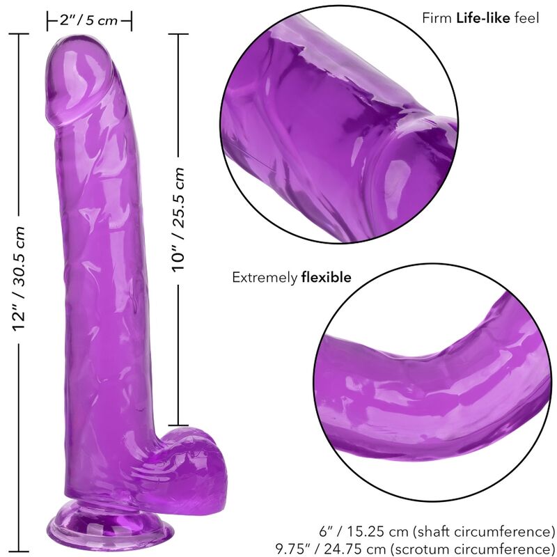 CALEXOTICS - GODE REINE TAILLE VIOLET 25.5 CM - 7eme ciel