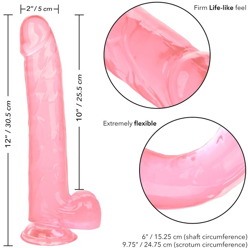 CALEXOTICS - GODE REINE TAILLE ROSE 25.5 CM - 7eme ciel