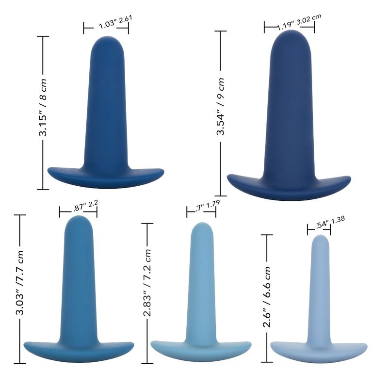 CALEXOTICS - ENSEMBLE DENTRAÎNEMENT ANAL PORTABLE 5 PIÈCES - 7eme ciel