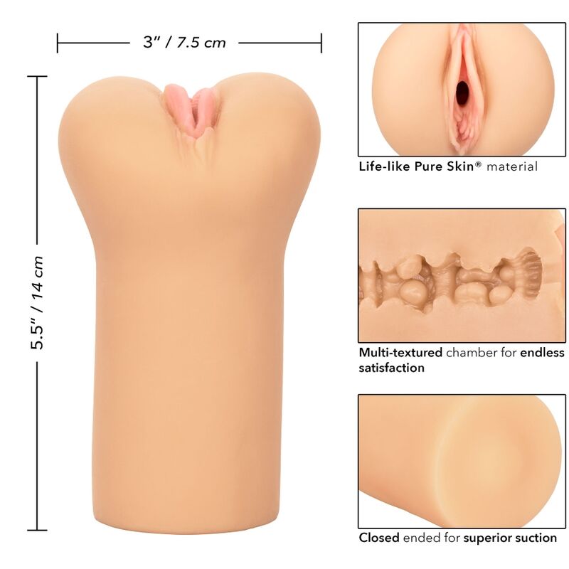 CALEXOTICS - BOUNDLESS VULVA STROKER - PEAU CLAIRE - 7eme ciel