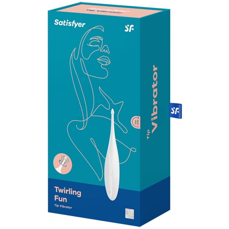 SATISFYER - VIBRATEUR TWIRLING FUN TIP BLANC - 7eme ciel