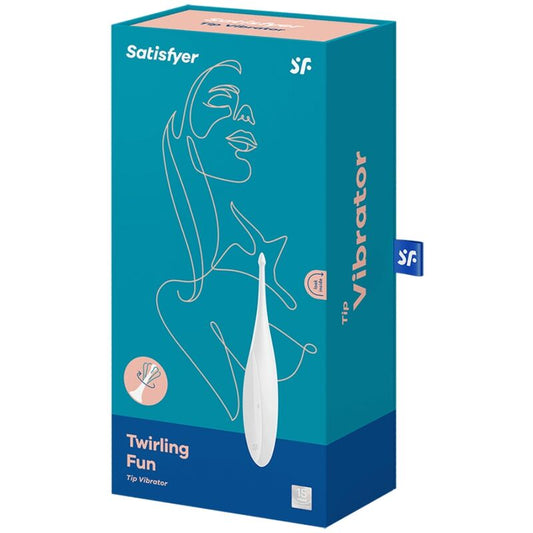 SATISFYER - VIBRATEUR TWIRLING FUN TIP BLANC - 7eme ciel