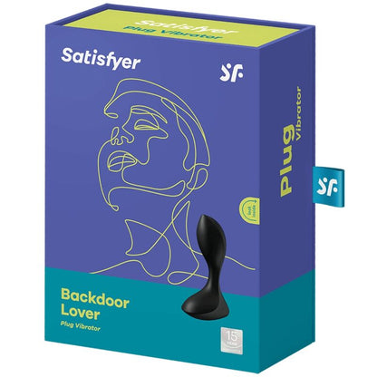 SATISFYER - BOUCHON VIBRANT BACKDOOR LOVER NOIR - 7eme ciel