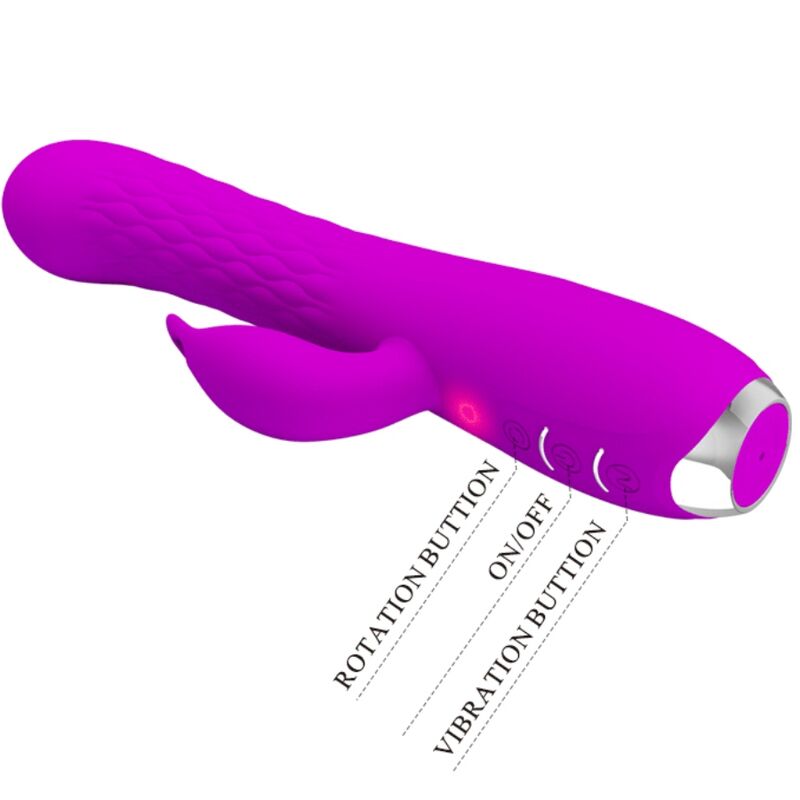 PRETTY LOVE - VIBRATEUR MOLLY AVEC ROTATION RECHARGEABLE - 7eme ciel