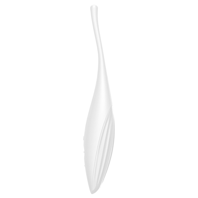 SATISFYER - VIBRATEUR  POINTE DE CLIT TWIRLING JOY BLANC - 7eme ciel
